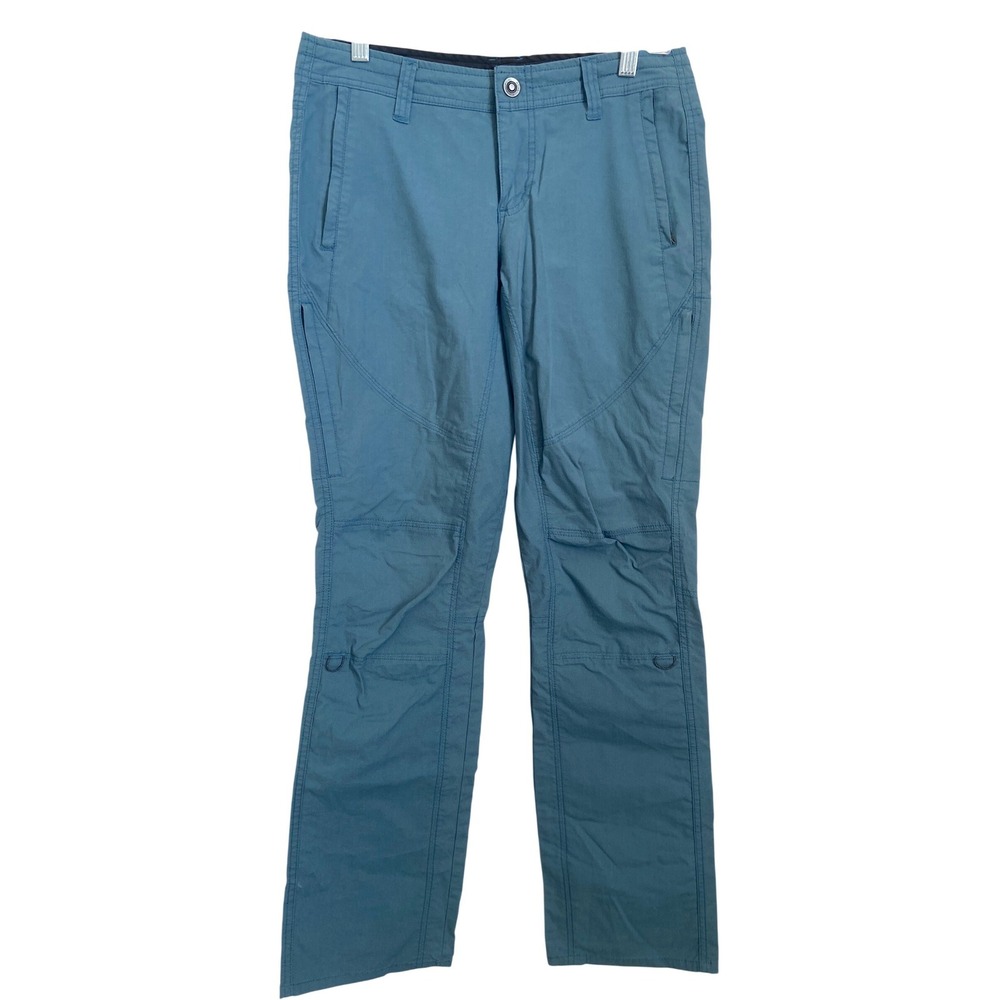Kuhl Pants Women Spire Sz 6 Blue Outdoor Hiking Cargo Utility Straight Leg